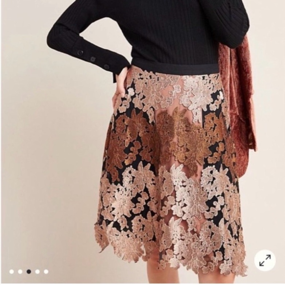 Anthropologie Varun Bahl Lace Skirt